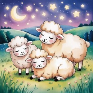 Bedtime Stories About Sheep and the Starlit Meadow