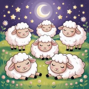 Bedtime Stories About Sheep and the Starlit Meadow