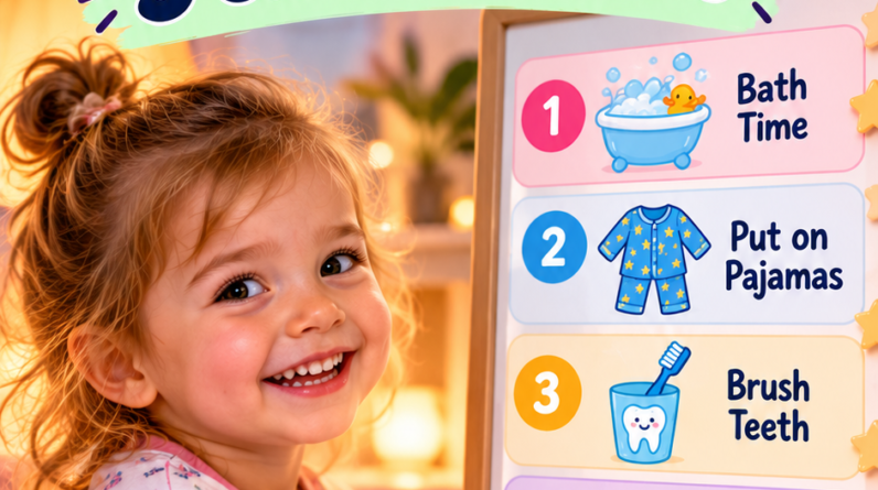 Toddler Bedtime Routine Chart: 5 Simple Steps